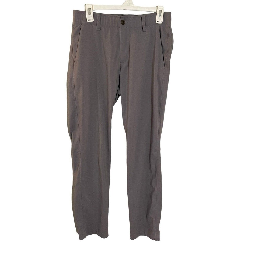 Under Armour Pants Mens 30 x 31 Match Play Golf Chino Stretch Flat Front‎ Gray